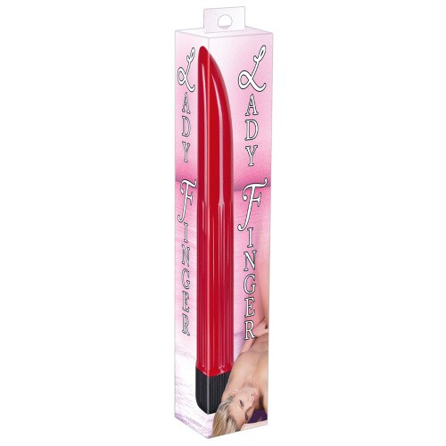 Orion Ladyfinger Red - Классический пластиковый вибратор, 13х2.5 см (красный)